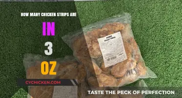 Strips and Weighing: 3 oz of Chicken Strips