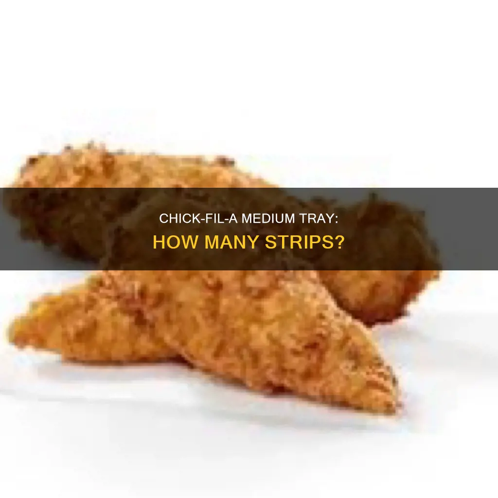 how many chicken strips in a medium chickfila tray