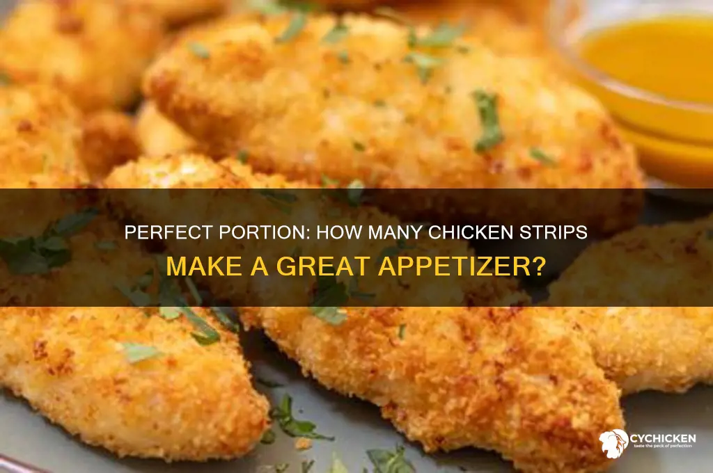 how many chicken strips in an appitizers