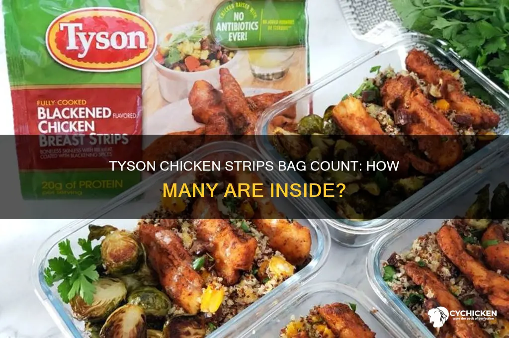 how many chicken strips in tyson bag