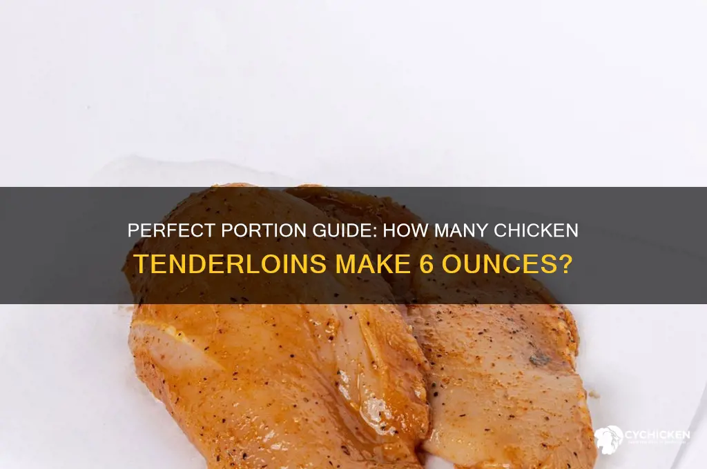 how many chicken tenderloins is 6 oz