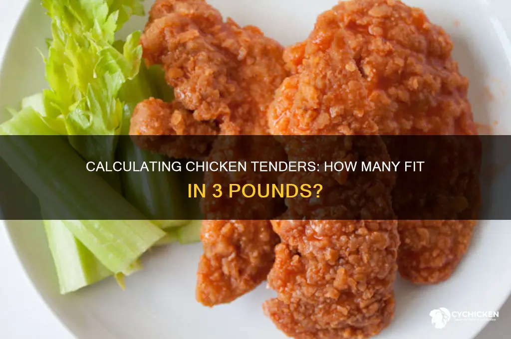 how many chicken tenders in 3 pounds