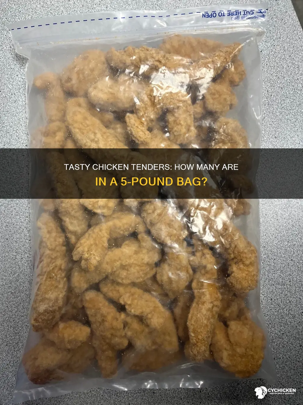 how many chicken tenders in a 5 pound bag