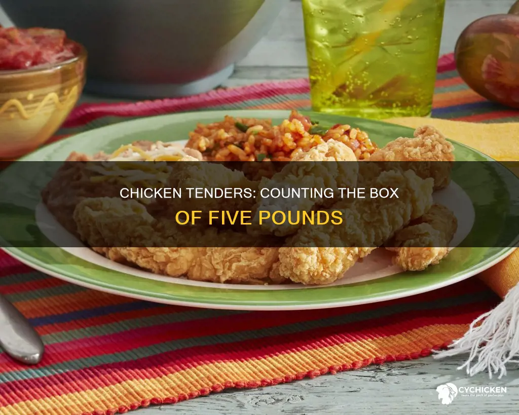 how many chicken tenders in a 5 pound box