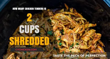 Shredded Chicken Tenders: Cups to Pieces Conversion