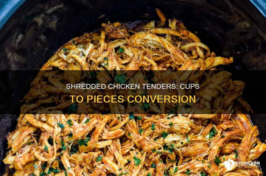 how many chicken tenders is 2 cups shredded
