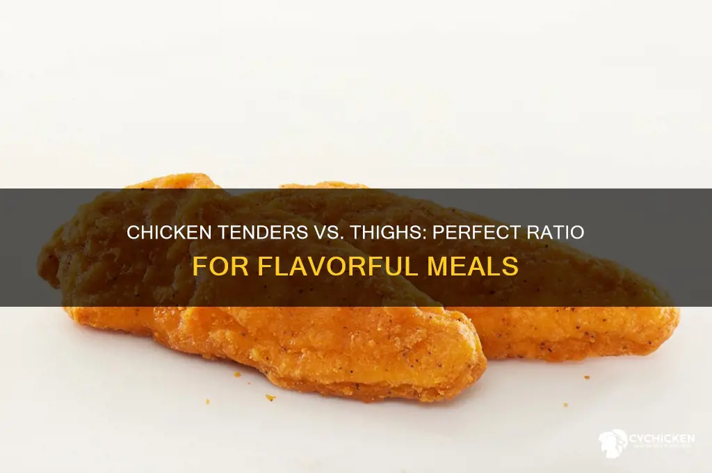 how many chicken tenders to chicken thighs