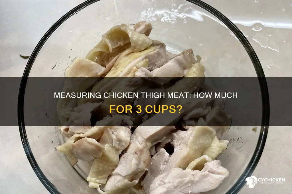 how many chicken thigh meat makes 3 cups