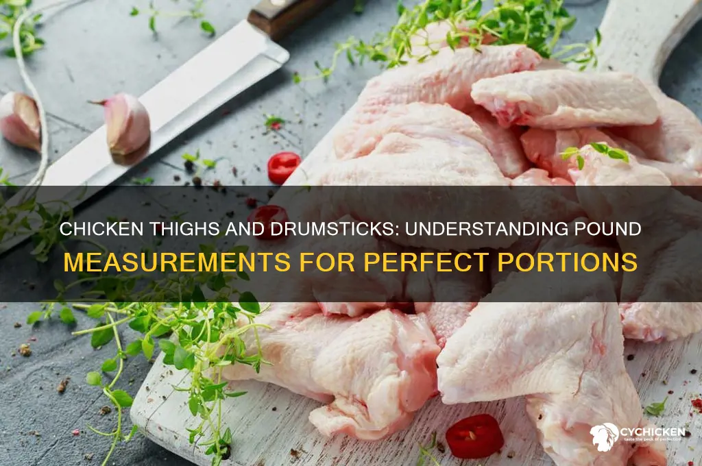 how many chicken thighs and drumsticks are a pound