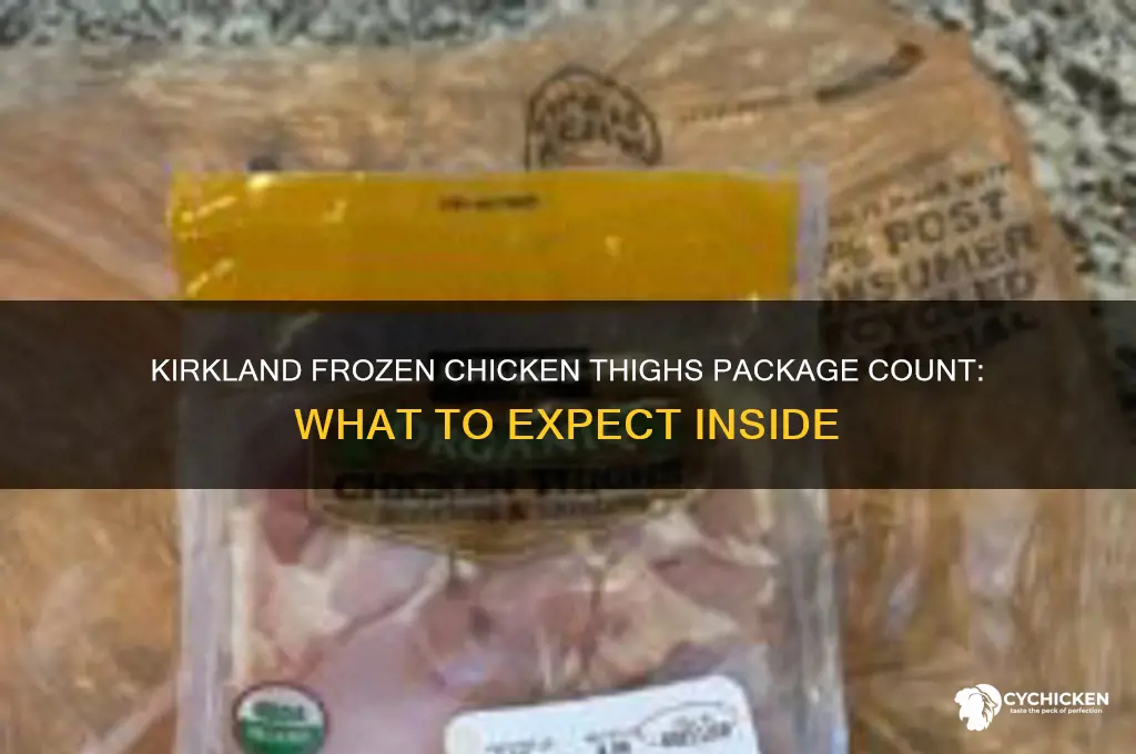 how many chicken thighs are in a kirkland frozen package