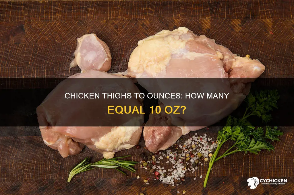 how many chicken thighs equal 10 oz