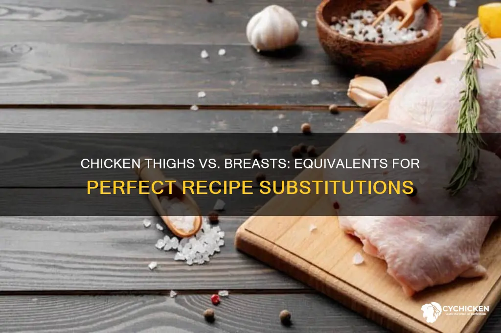 how many chicken thighs equal 4 chicken breast