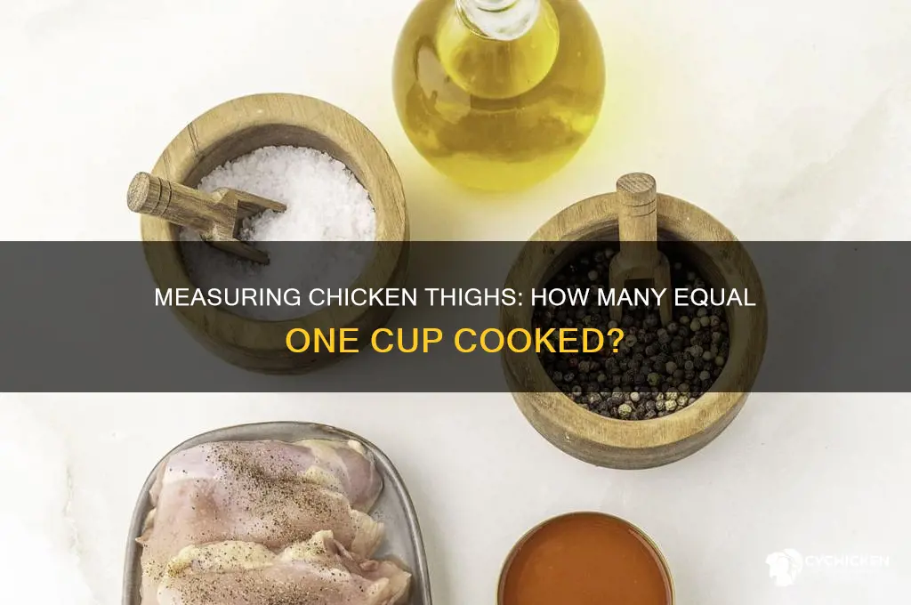 how many chicken thighs equals one cup of cooked chicken