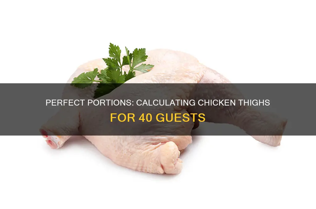 how many chicken thighs for 40 people