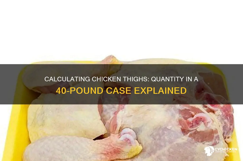 how many chicken thighs in a 40 lb case