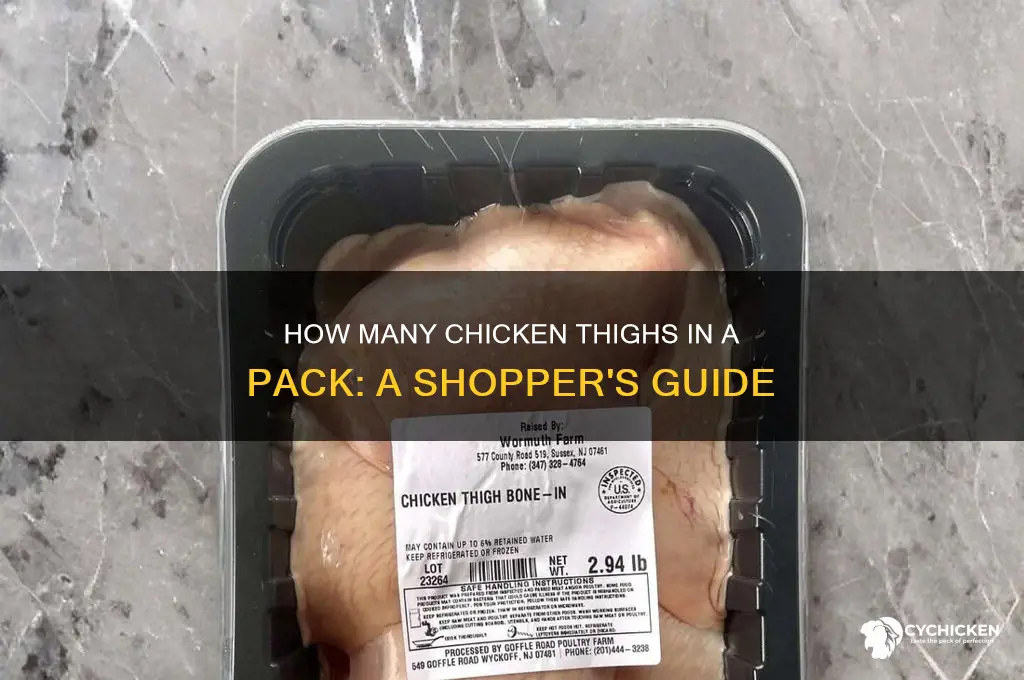 how many chicken thighs in a pack