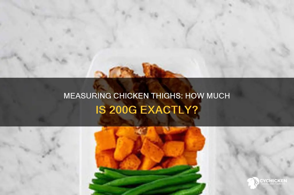 how many chicken thighs is 200g