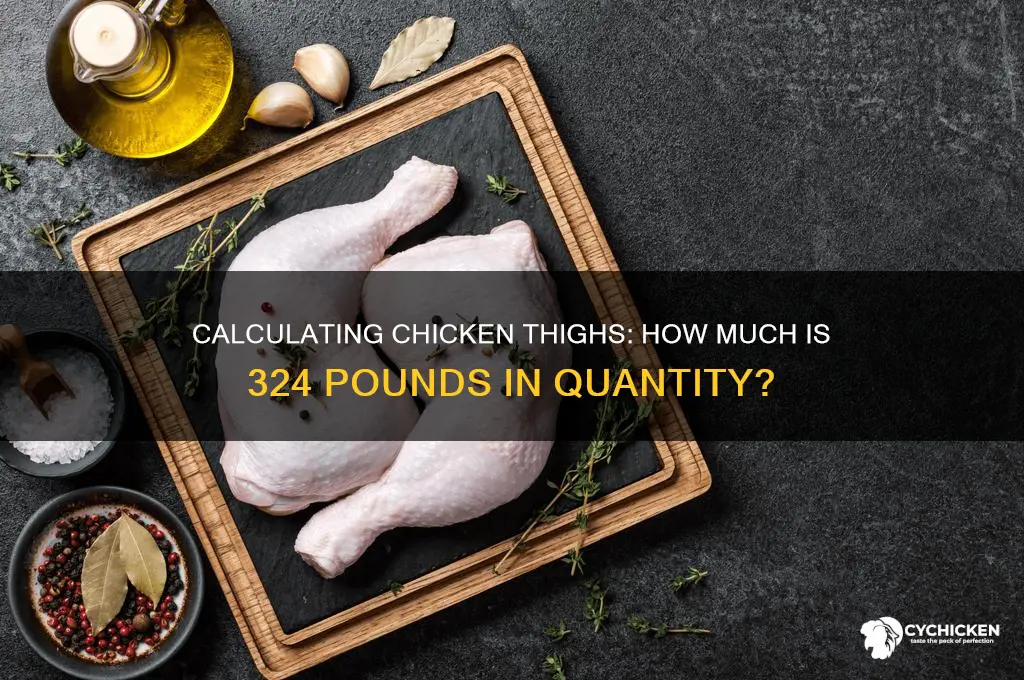 how many chicken thighs is 324 lb
