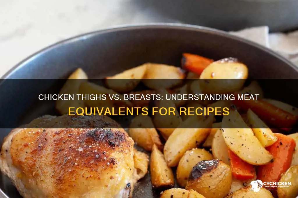 how many chicken thighs make a chicken breast