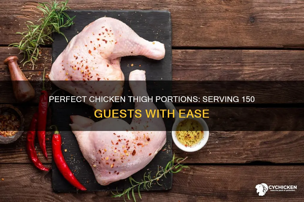 how many chicken thighs needed for 150 people