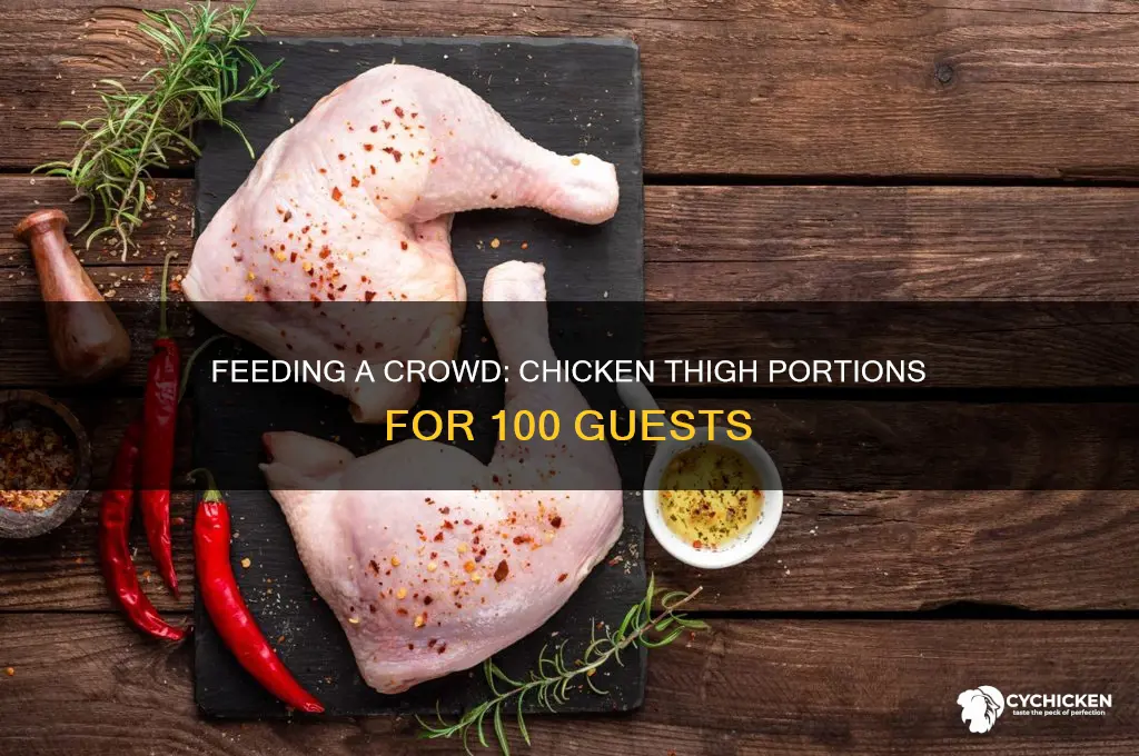 how many chicken thighs to feed 100 people