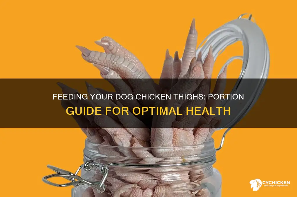 how many chicken thighs to feed a dog