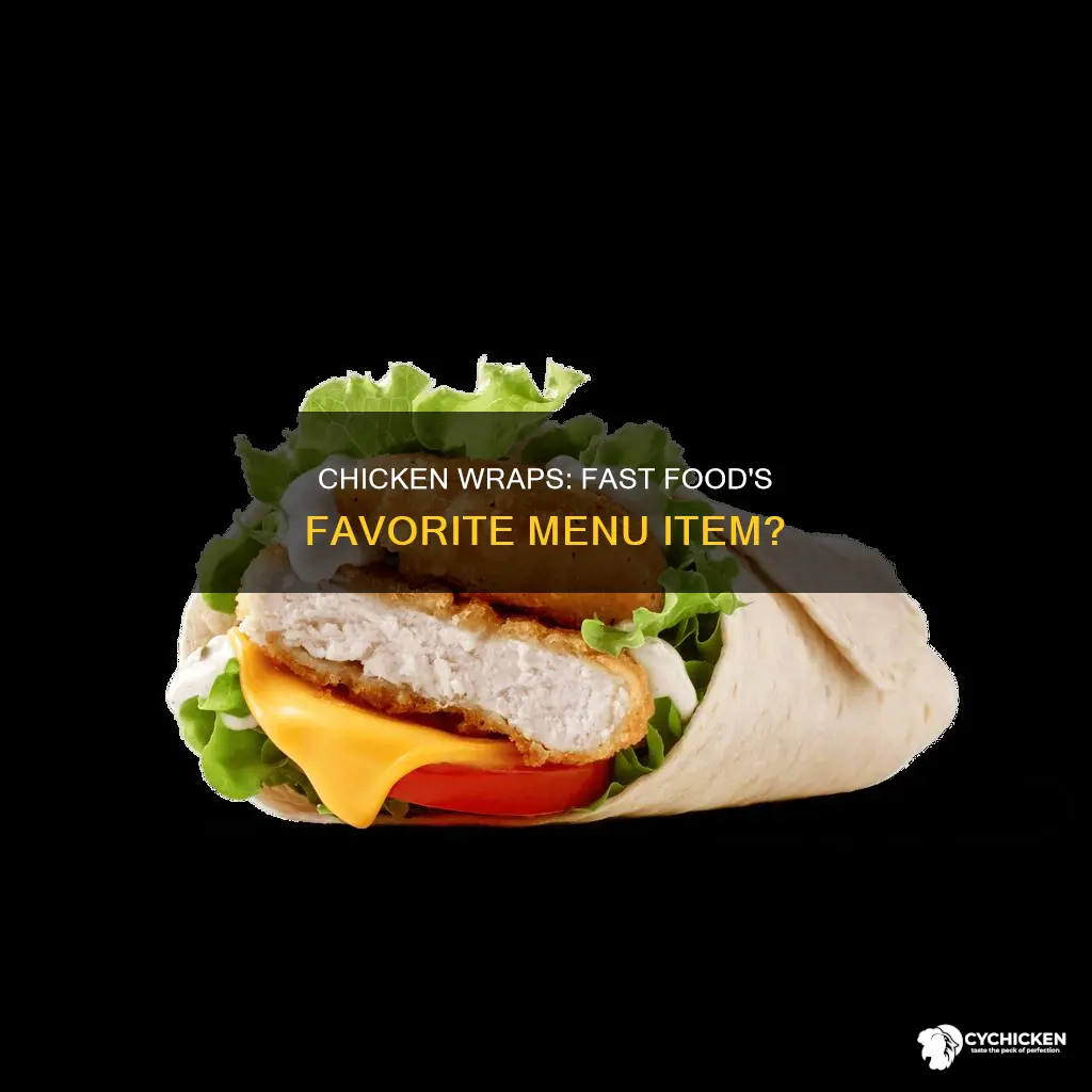 how many chicken wraps are sold at fast food restaurants