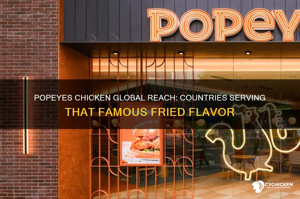 how many countries is popeyes chicken located