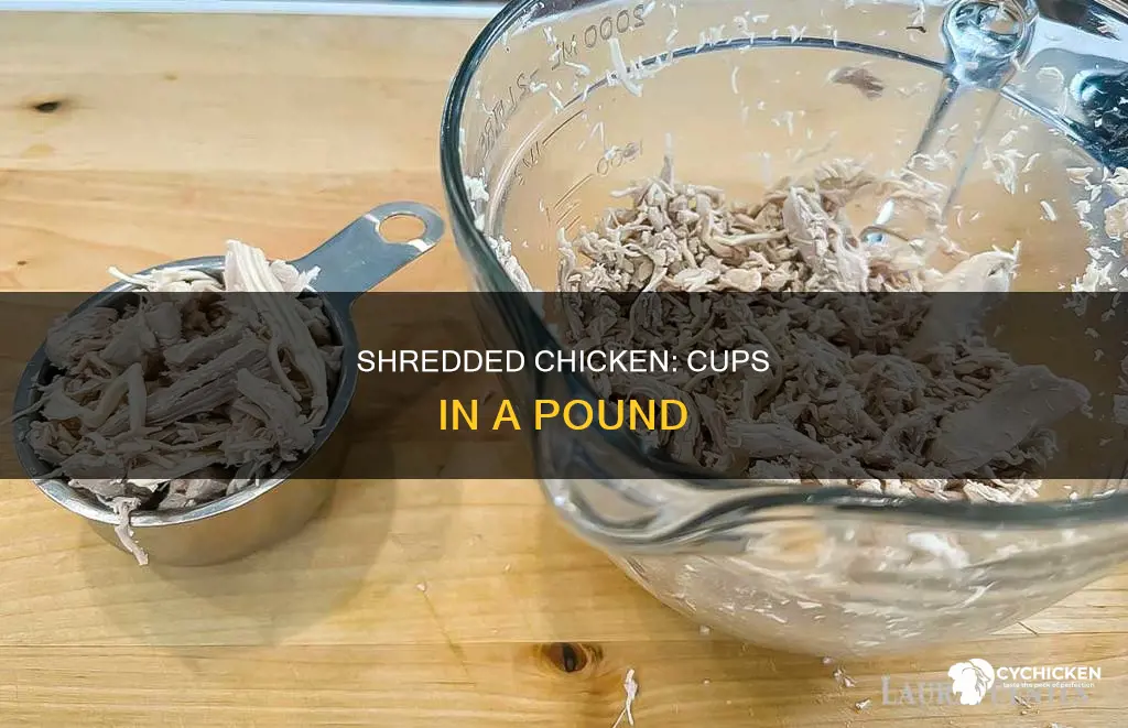 how many cups are in a pound of shredded chicken