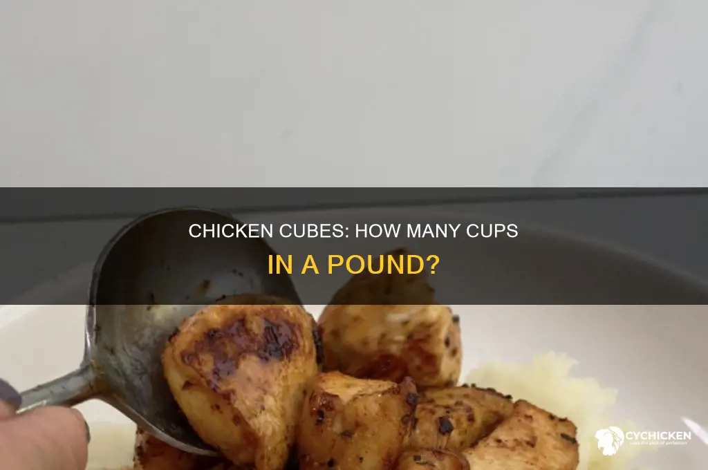 how many cups cubed chicken in a pound