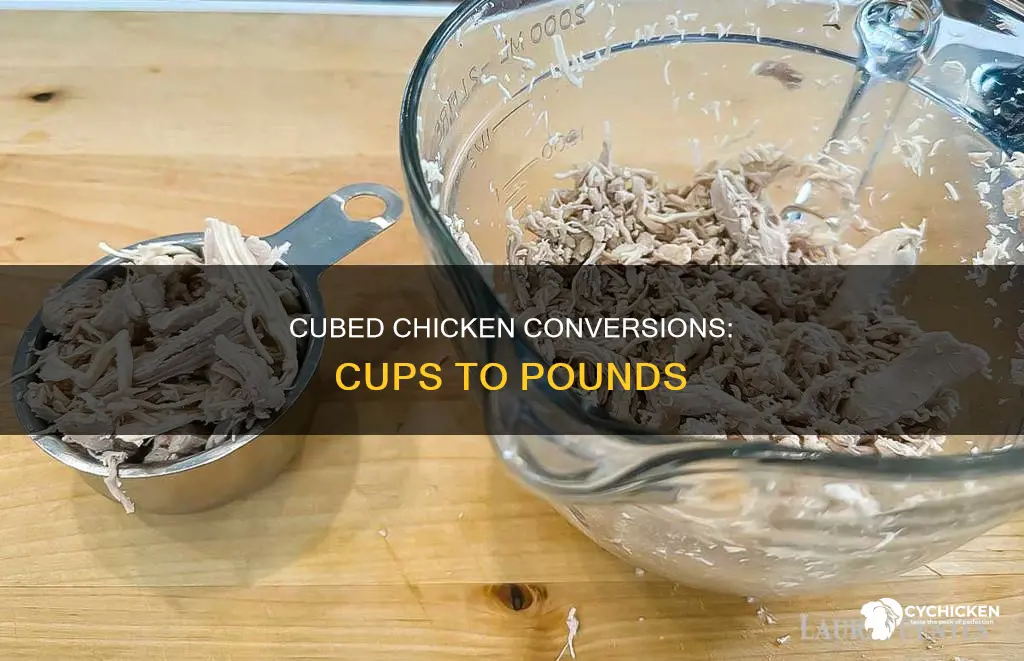 how many cups in a pound of cubed chicken