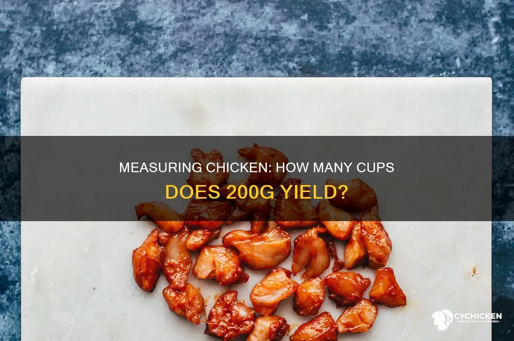 how many cups is 200g of chicken