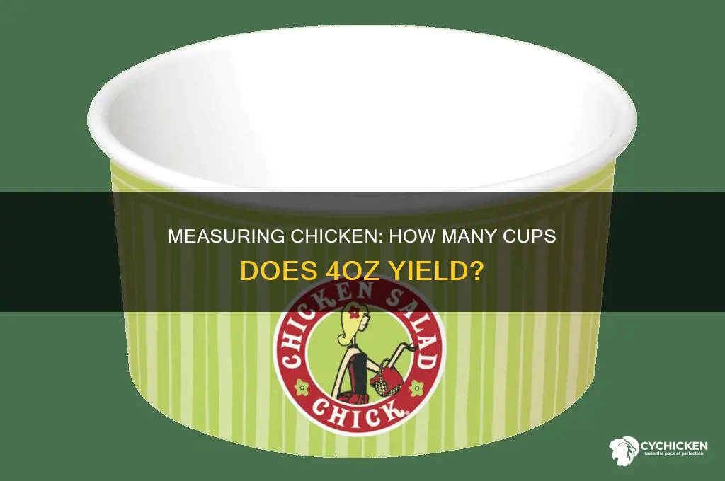 how many cups is 4oz of chicken