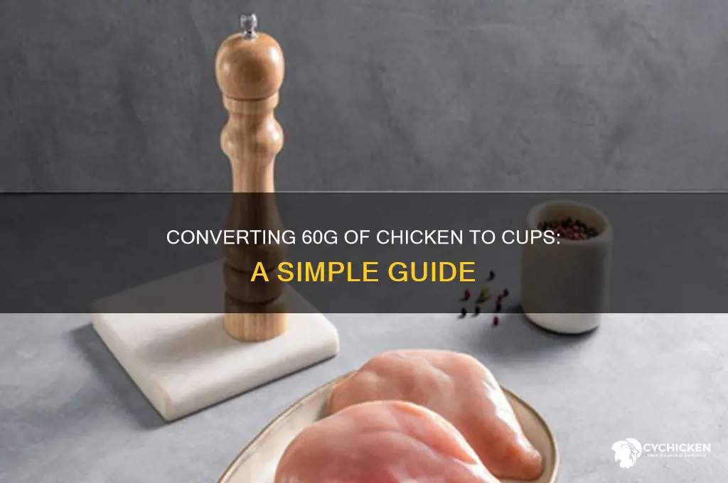 how many cups is 60g of chicken
