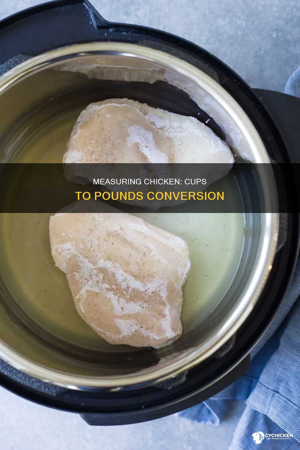 how many cups is a half pound of chicken