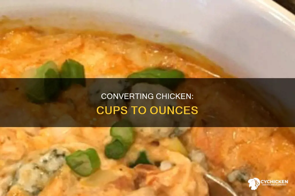 how many cups of chicken in 21 oz