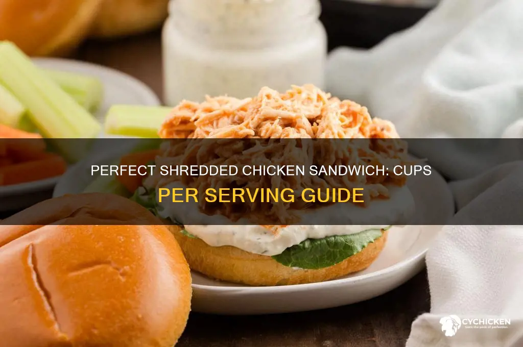 how many cups of shredded chicken per sandwich