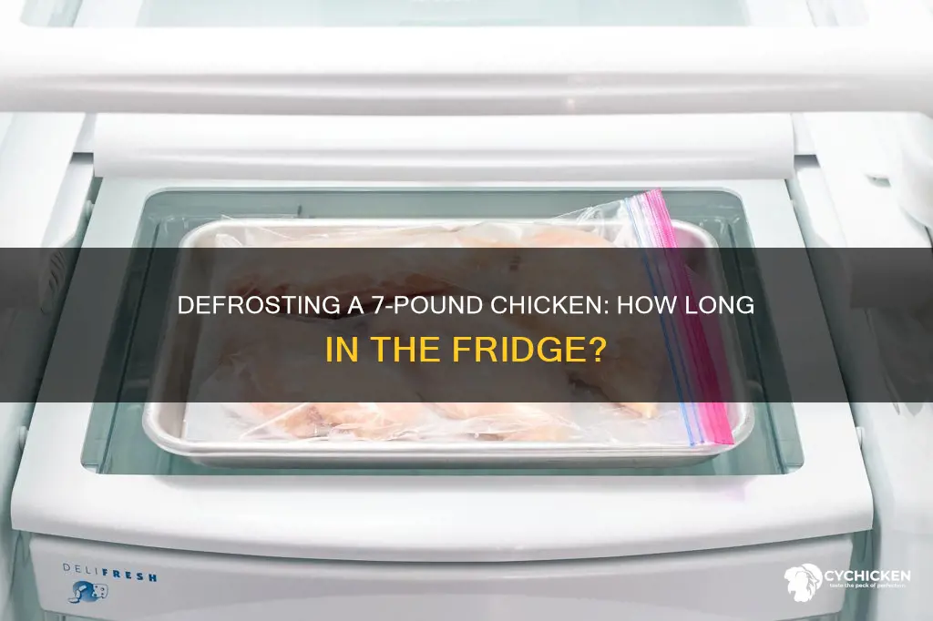 how many days in frig to thaw 7 lb chicken