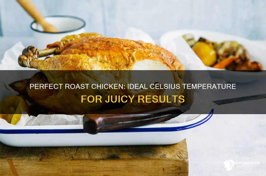 how many degrees celsius to roast a chicken