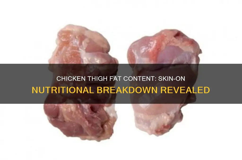 how many fat is in a chicken thigh with skin