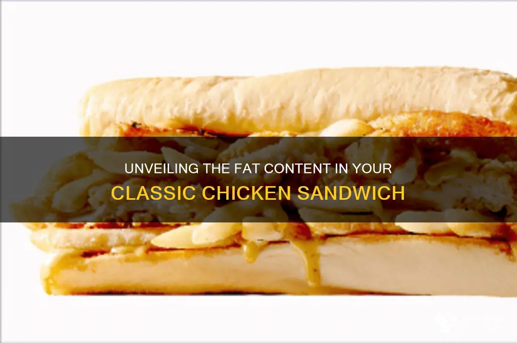 how many fats are in a chicken sandwich