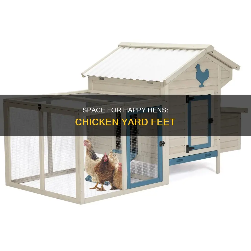 how many feet does a hen need in chicken yard
