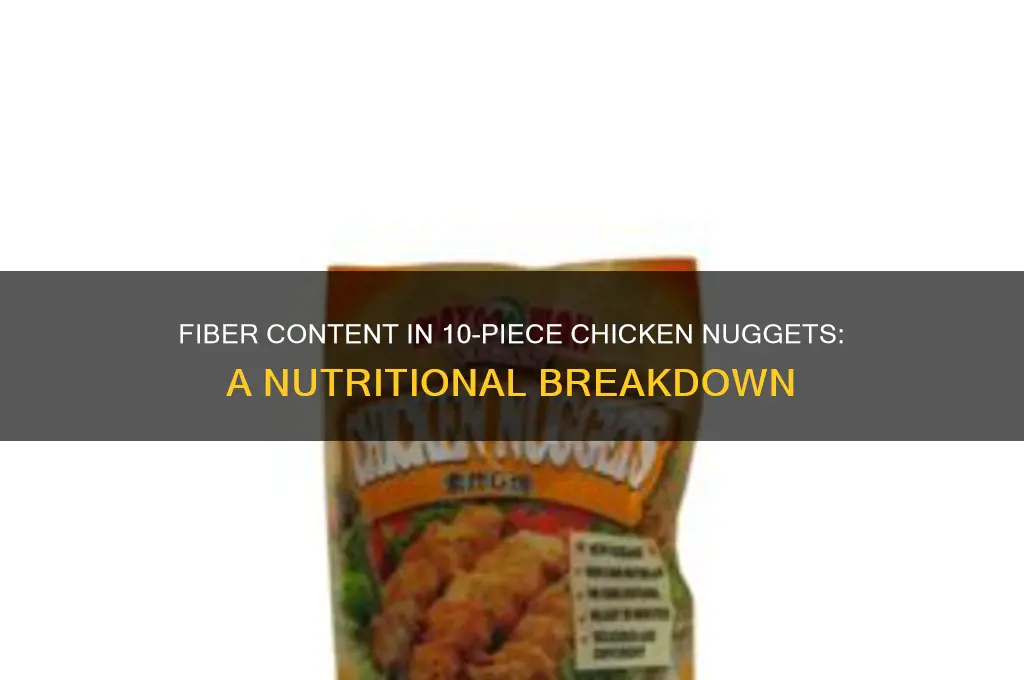 how many fiber in 10 piece chicken nuggets