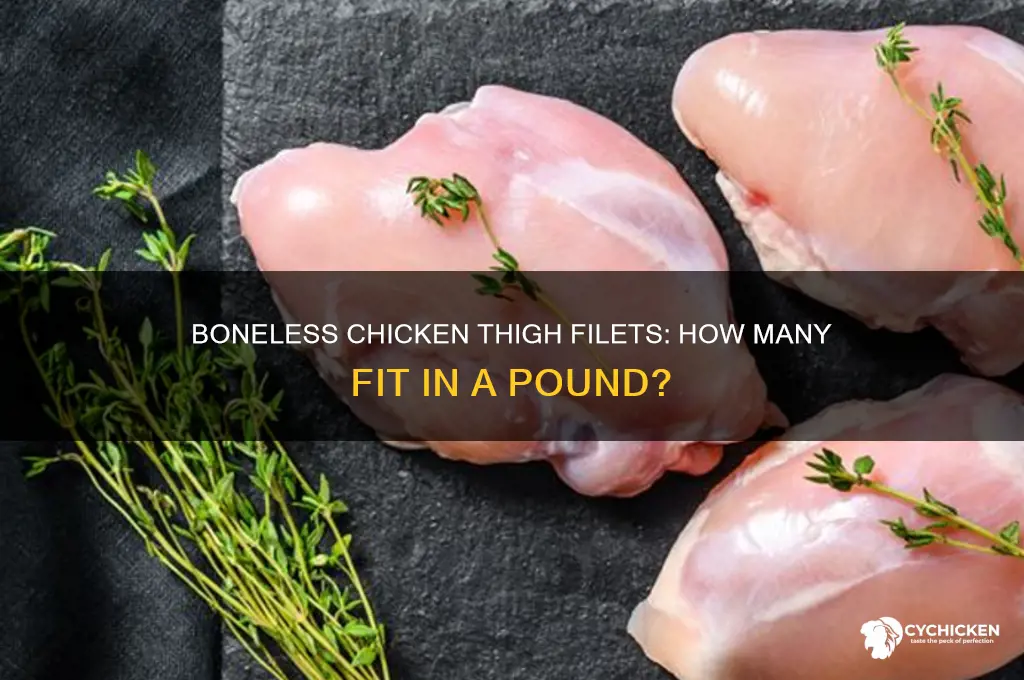 how many filets in a pound of boneless chicken thigh