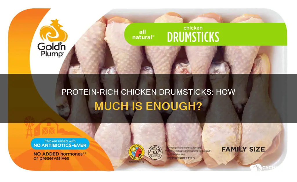 how many g of protein in a chicken drumstick