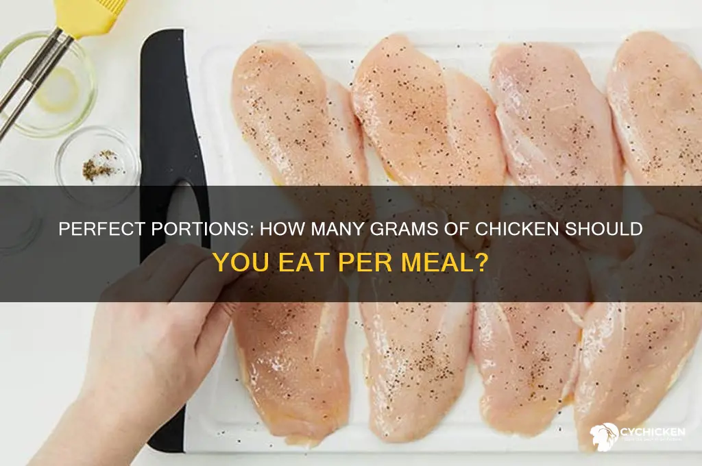 how many gram of chicken per meal