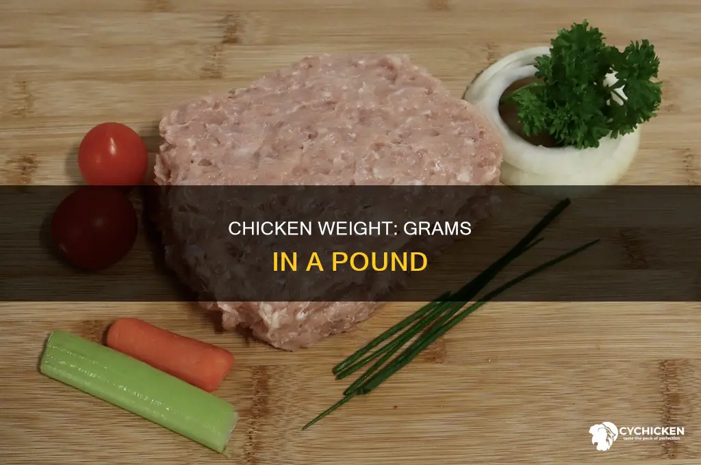 how many grams are in 1 pound of chicken