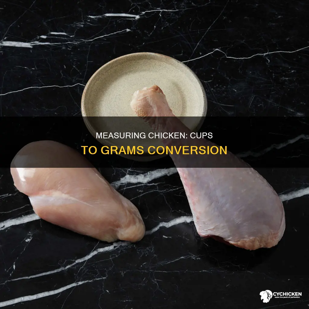 how many grams are in 2 cups of raw chicken