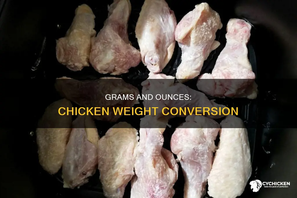 how many grams are in 3 ounces of chicken