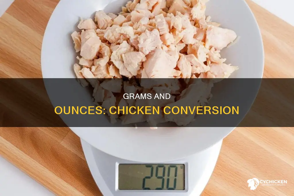 how many grams are in 4 ounces of chicken
